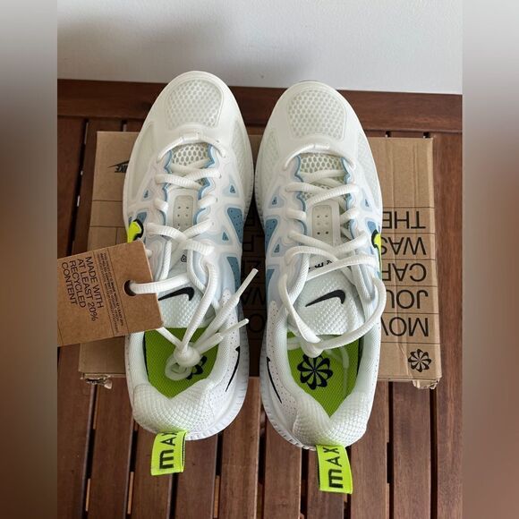 Nike Air Max Genome(GS) WHITE BLUE YELLOW Big Kid 7Y(CZ4652-101) - Picture 5 of 13